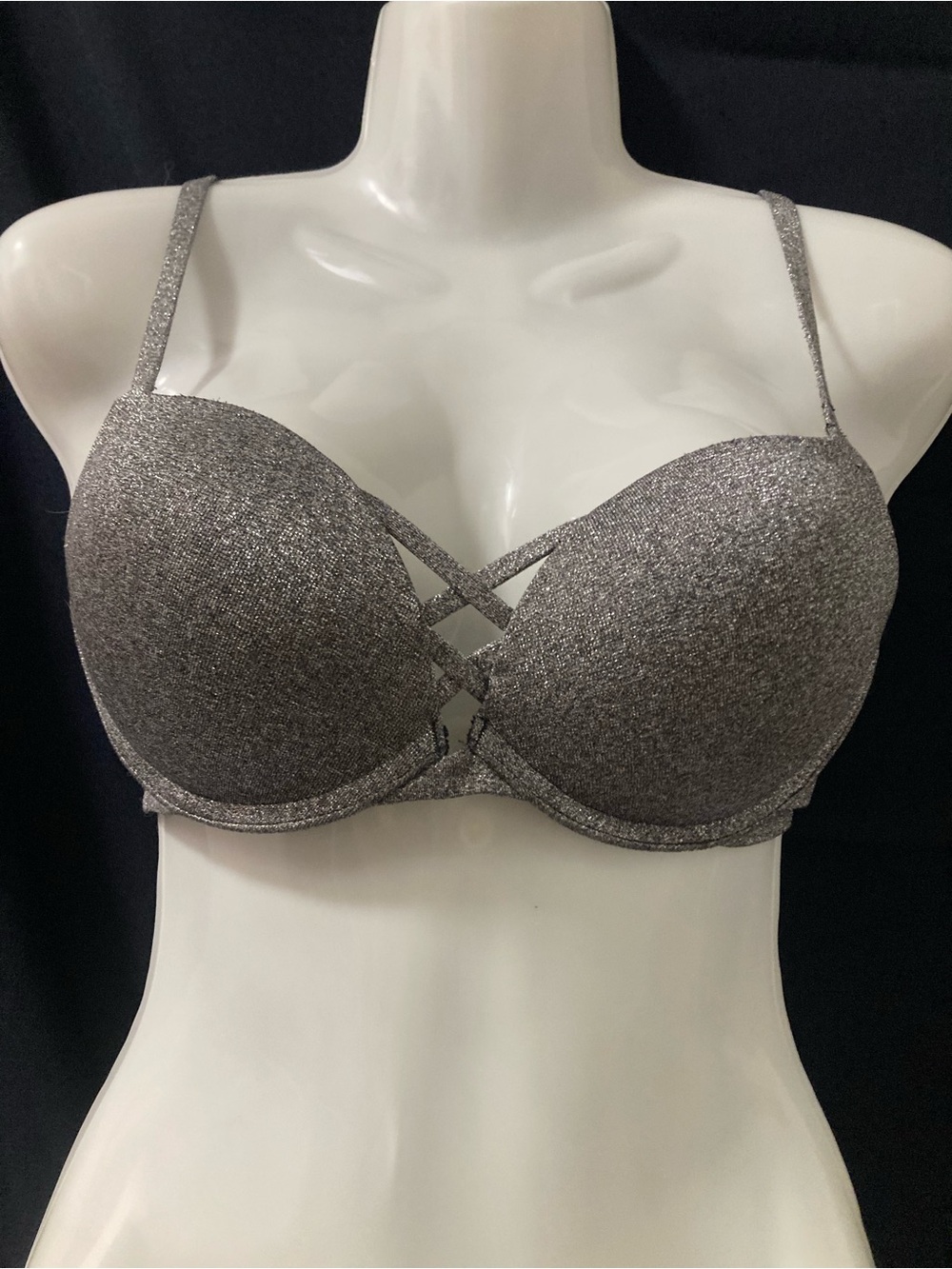 La Senza Silver Shimmer Push-Up Bra 32D